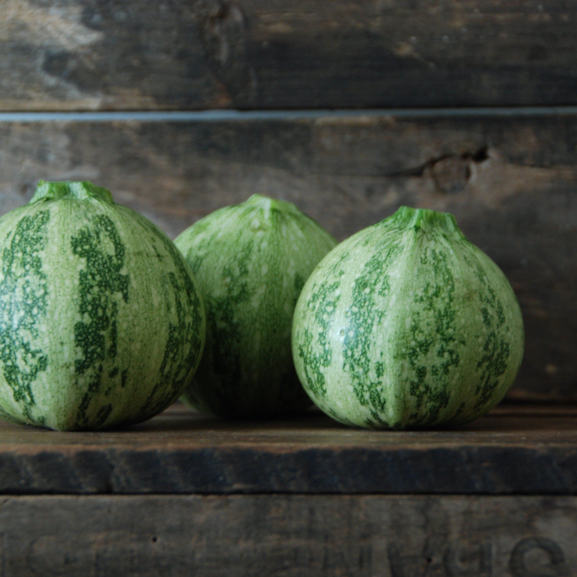 small squash on wood stand